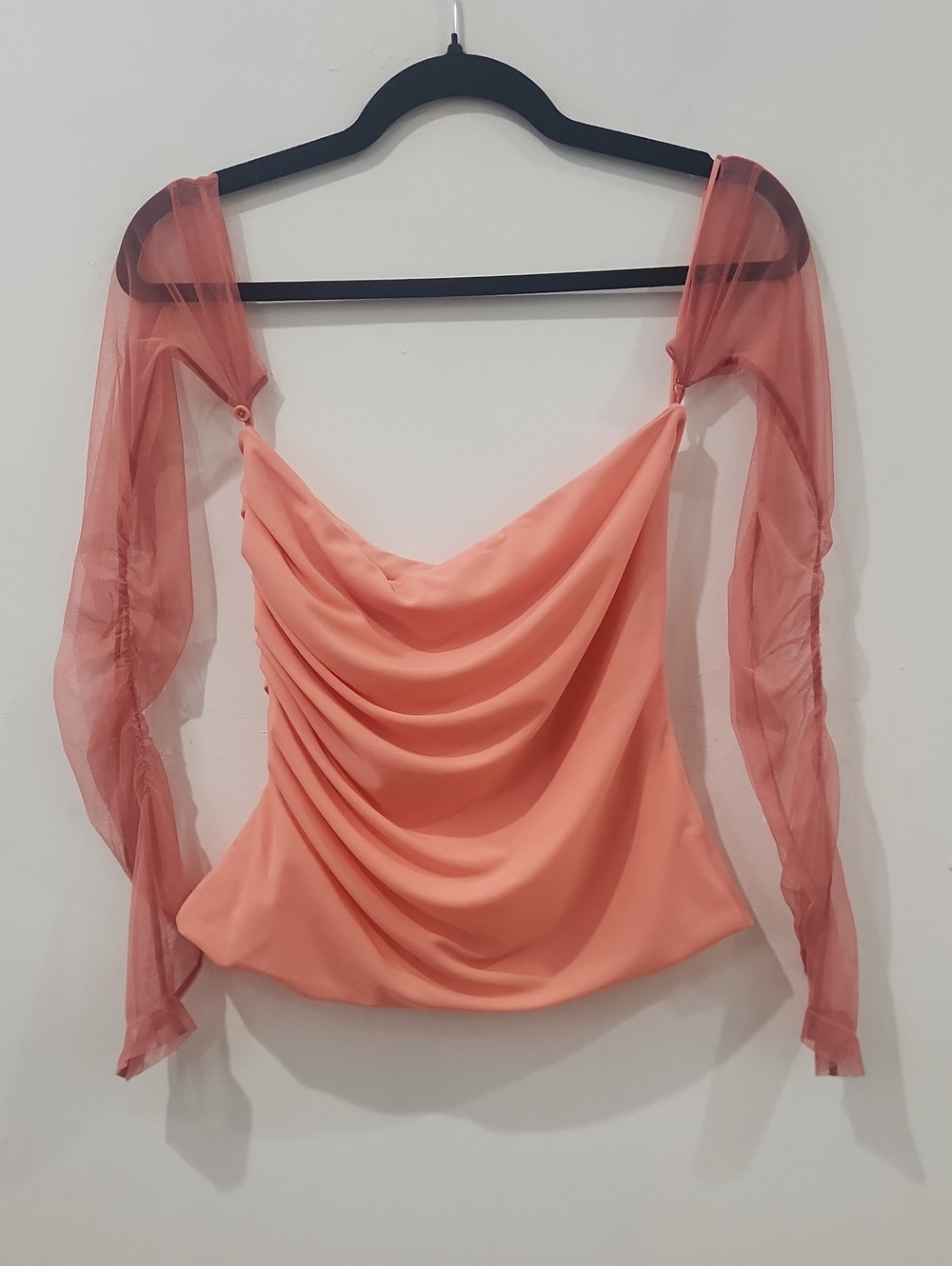 Helmut Lang Sheer Sleeve Tube Top - Picture 6 of 12